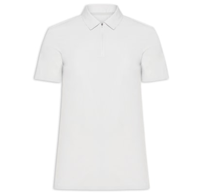 Polo Masculina Zip Comfy Men - Cinza