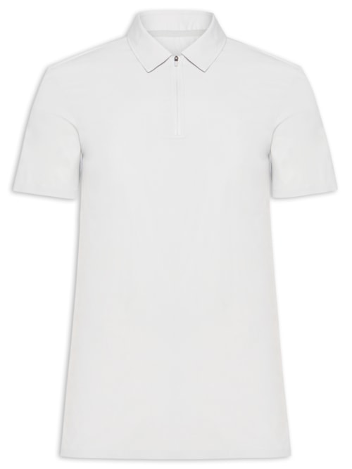 Polo Masculina Zip Comfy Men - Cinza