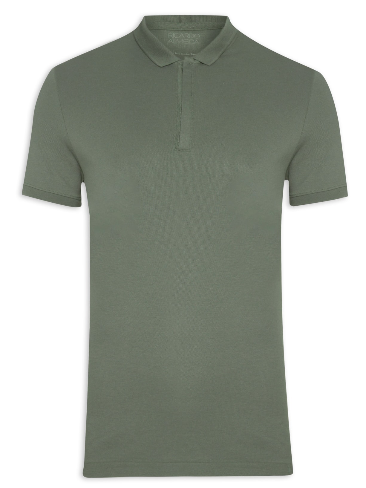 Polo Masculina Zíper Piquet Nec Cinza Ricardo Almeida