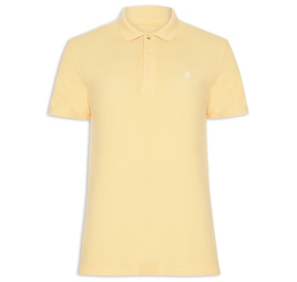 Polo Masculino Básica Em Piquet - Amarelo