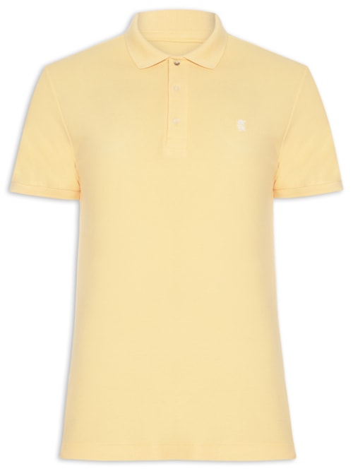 Polo Masculino Básica Em Piquet - Amarelo