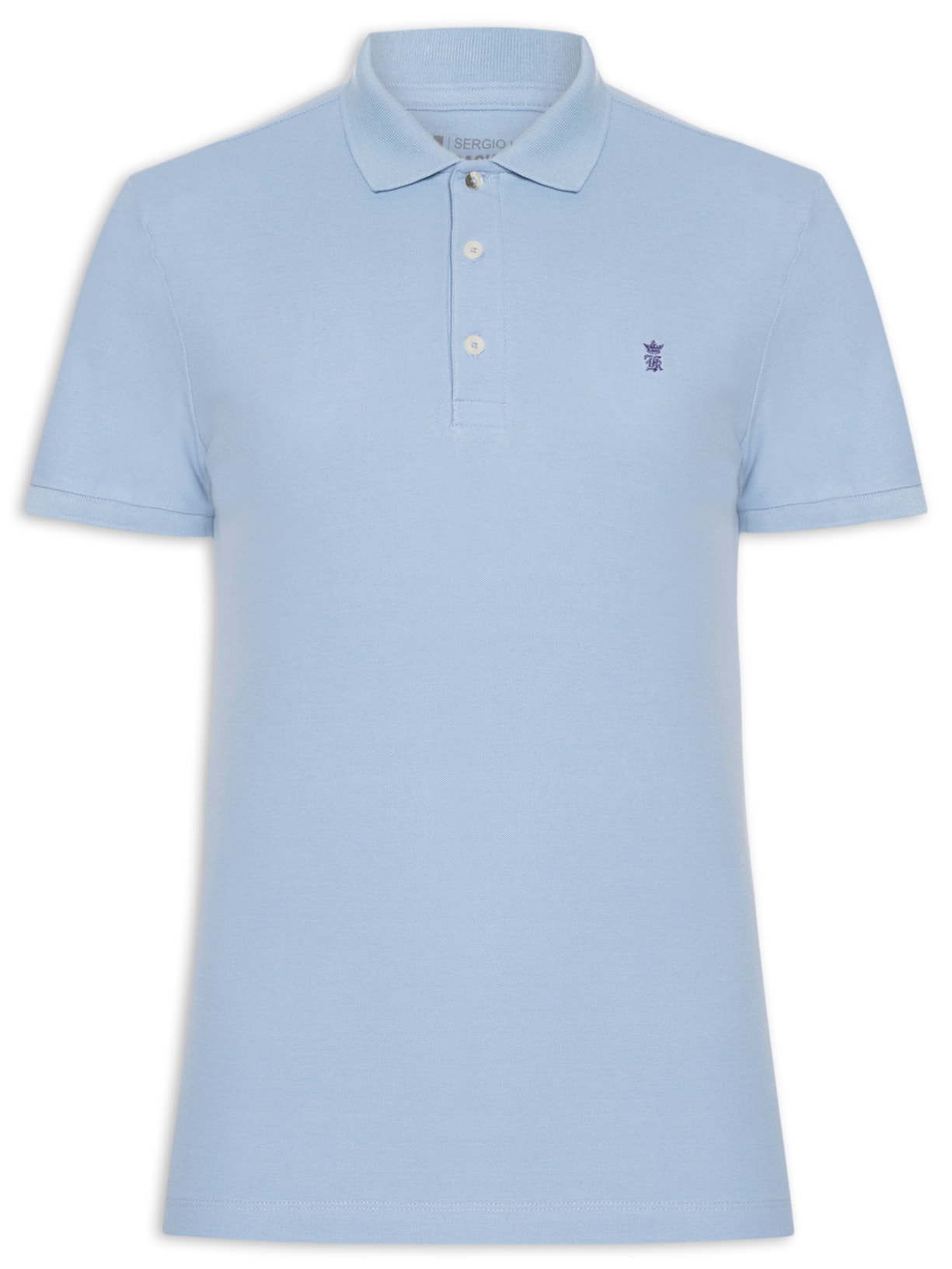Polo Masculino Básica Em Piquet - Azul