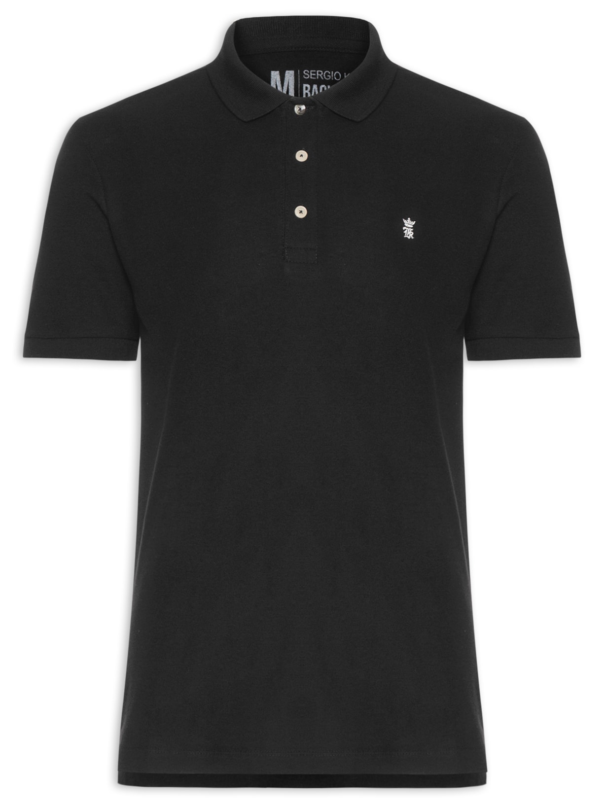 Polo Masculino Básica Em Piquet - Preto