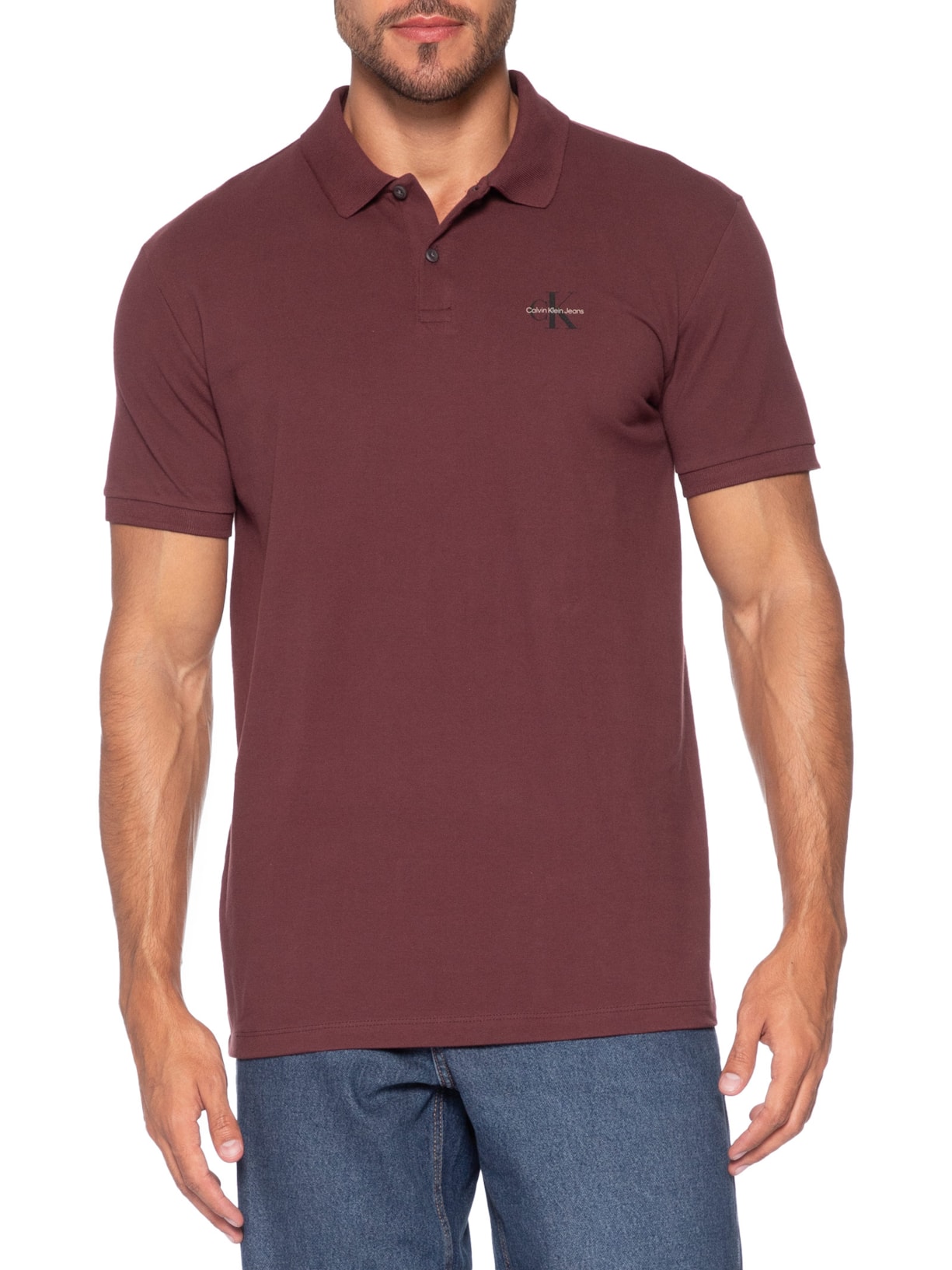 Polo Masculino Logo Re Issue Peit Vermelho Calvin Klein Jeans