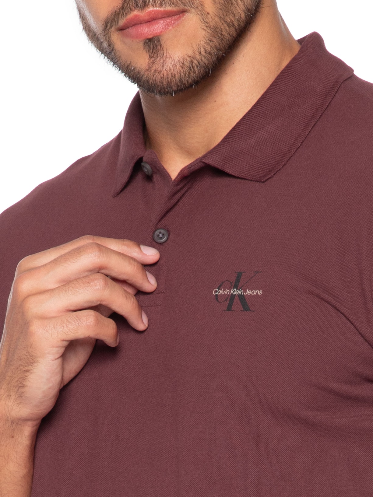 Polo Masculino Logo Re Issue Peit Vermelho Calvin Klein Jeans