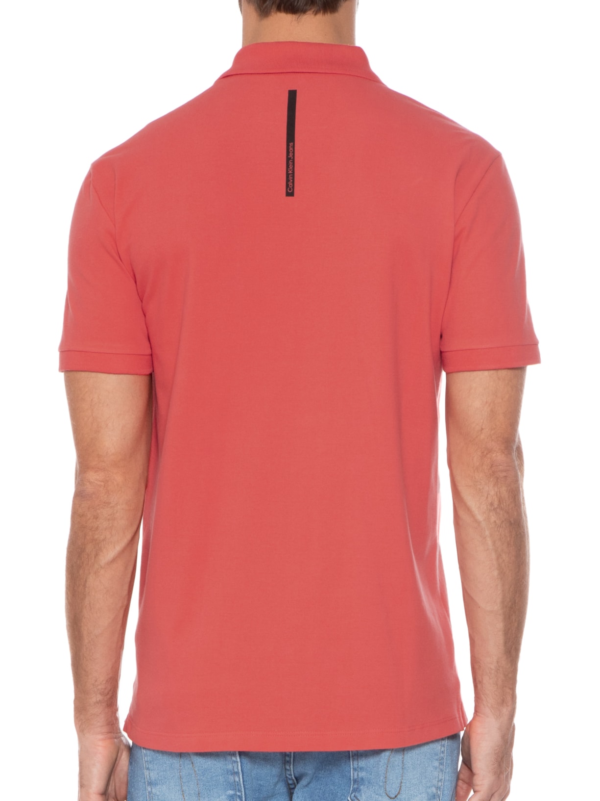 Polo Masculino Manga Curta Premium Vermelho Calvin Klein Jeans