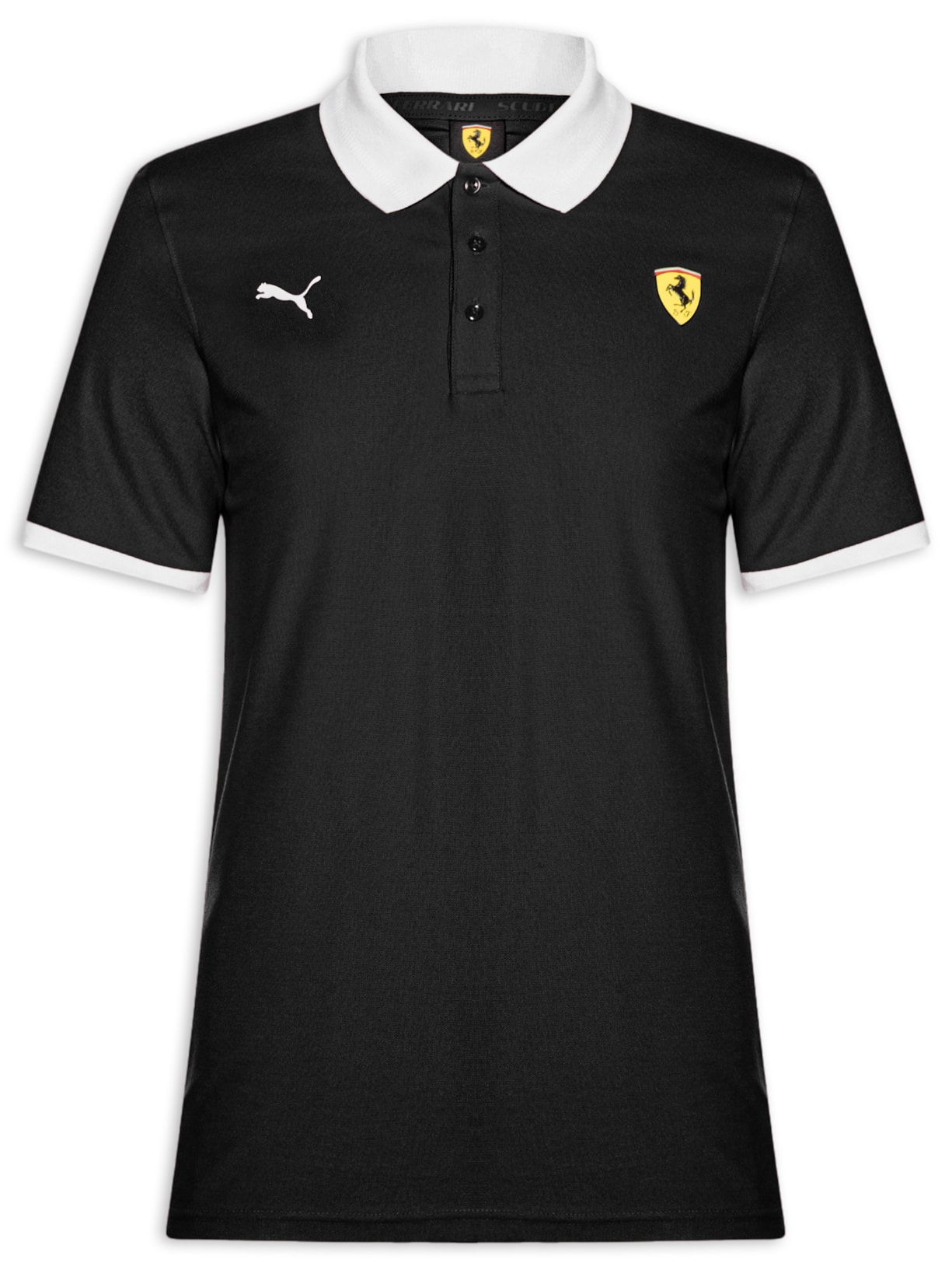 Polo Mc Scuderia Ferrari Piquet Masculina Preto Puma