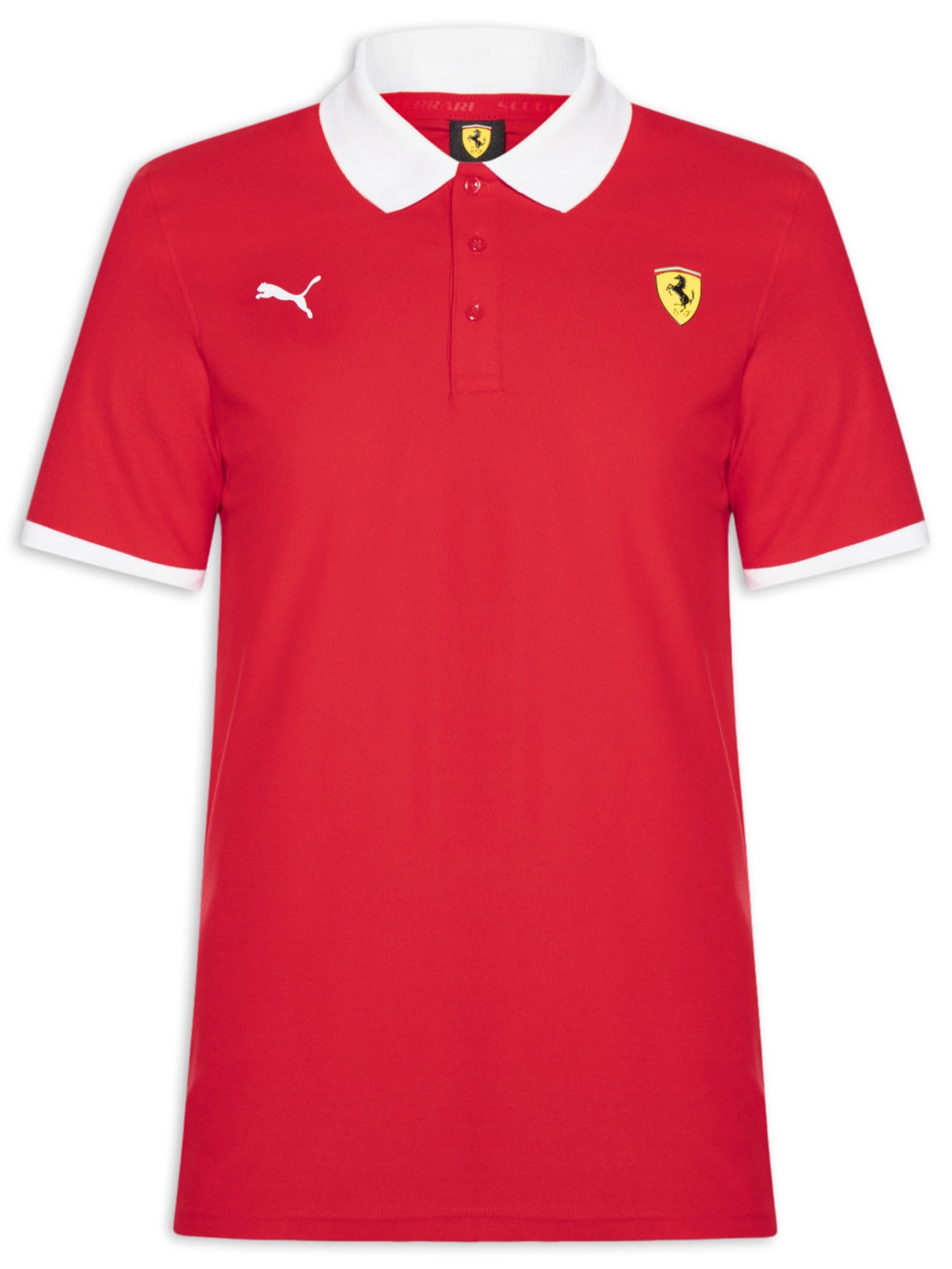 Polo Mc Scuderia Ferrari Piquet Masculina Vermelho Puma