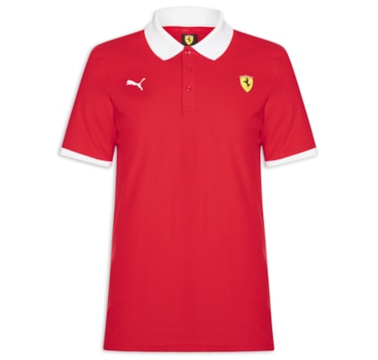 Polo Mc Scuderia Ferrari Piquet Masculina - Vermelho