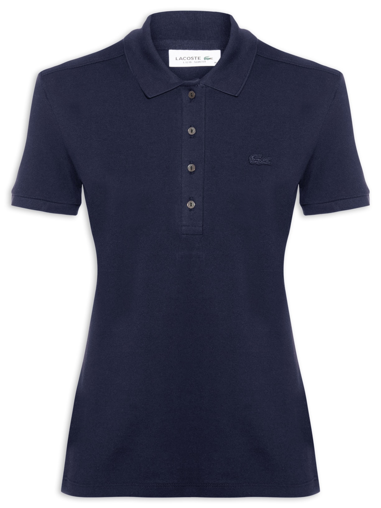 Polo Mini-Piqué Stretch Slim Fit L.12.D - Azul