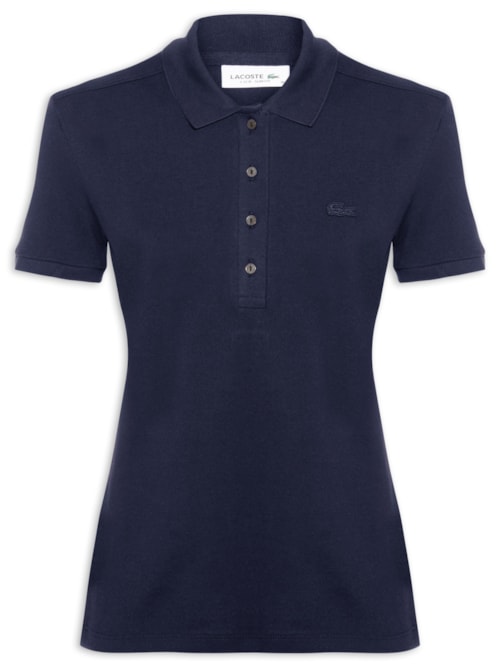 Polo Mini-Piqué Stretch Slim Fit L.12.D - Azul