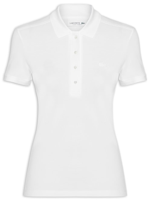 Polo Mini-Piqué Stretch Slim Fit L.12.D - Branco