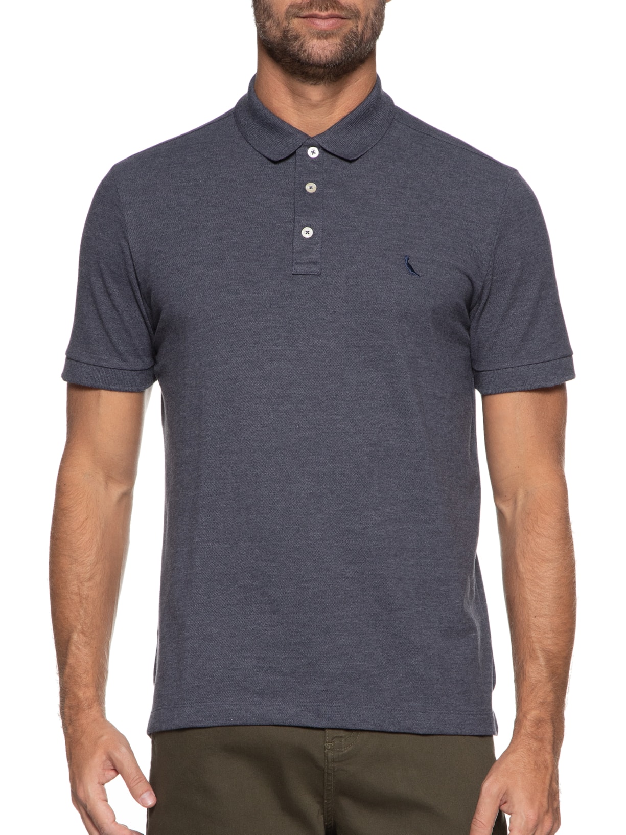 Polo Piquet Enxuto Azul Reserva