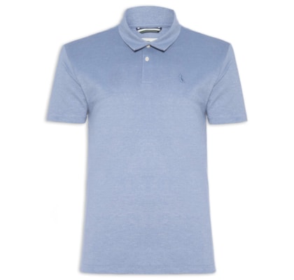 Polo Piquet Masculina Denim - Azul
