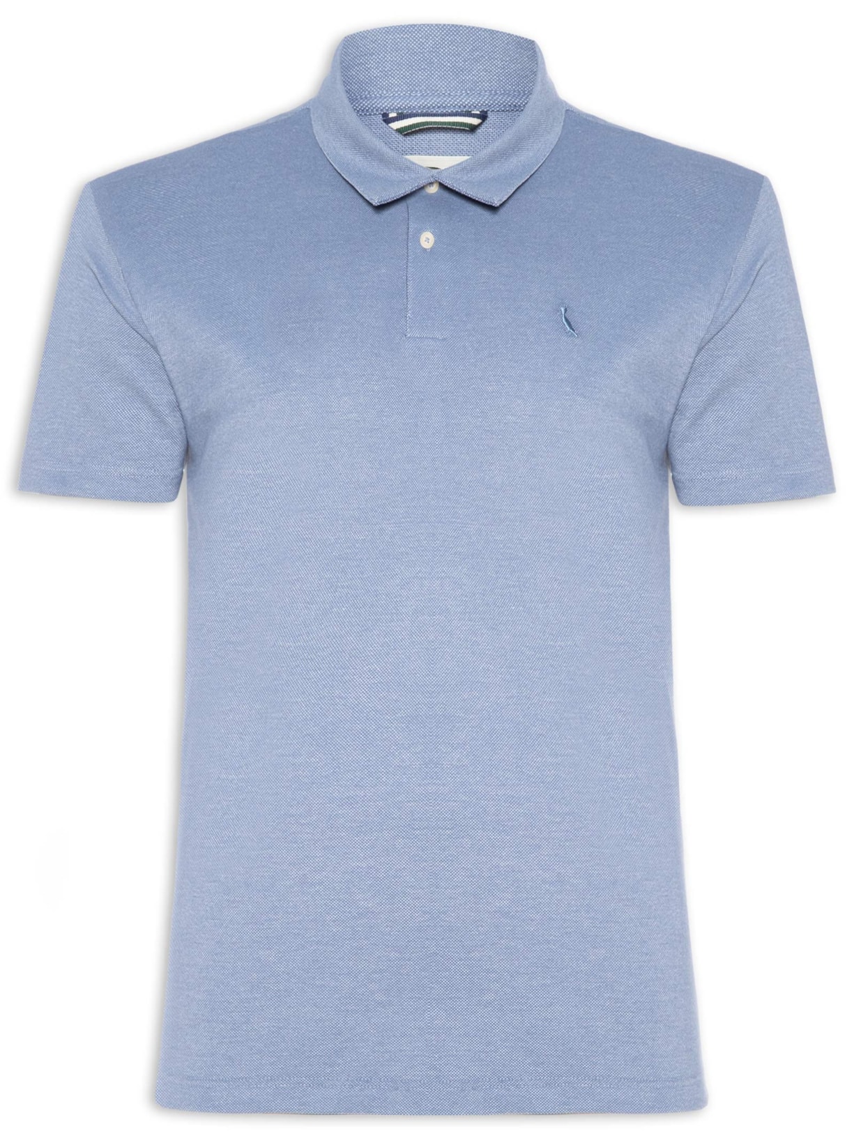 Polo Piquet Masculina Denim - Azul