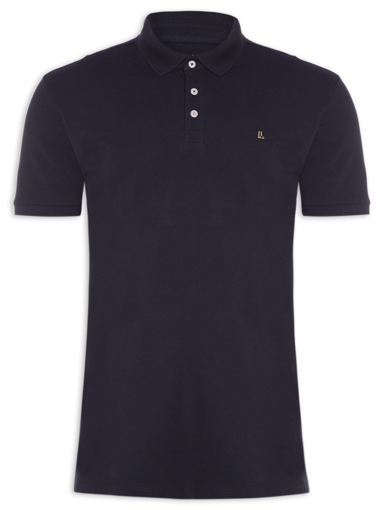 Polo Piquet Pima Continua - Azul