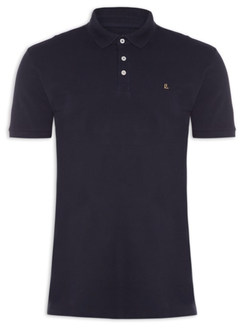 Polo Piquet Pima Continua - Azul
