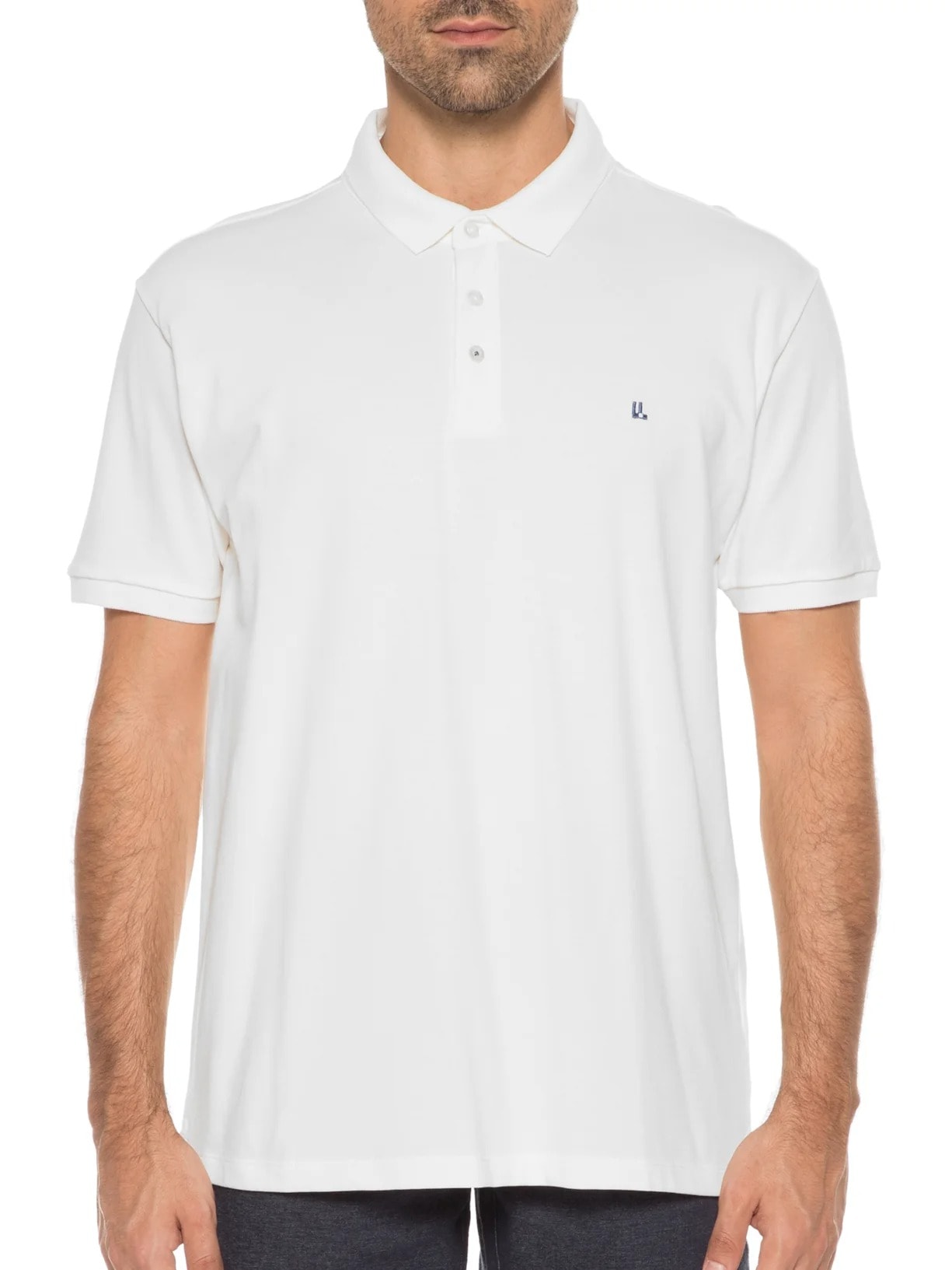 Polo Piquet Pima Continua Branco Foxton