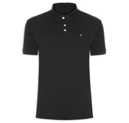 Polo Piquet Pima Continua - Preto