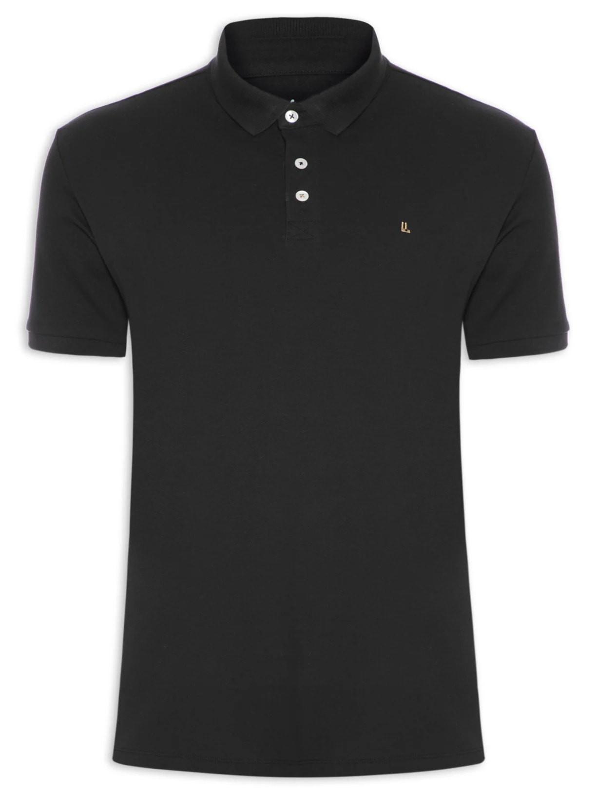 Polo Piquet Pima Continua - Preto