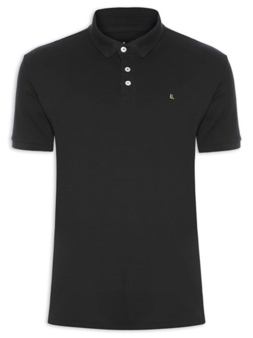 Polo Piquet Pima Continua - Preto
