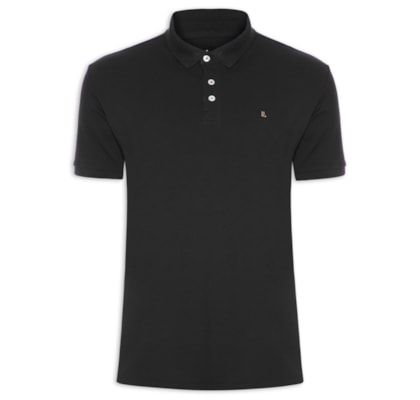 Polo Piquet Pima Continua - Preto