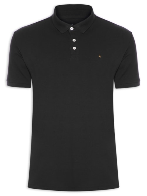 Polo Piquet Pima Continua - Preto
