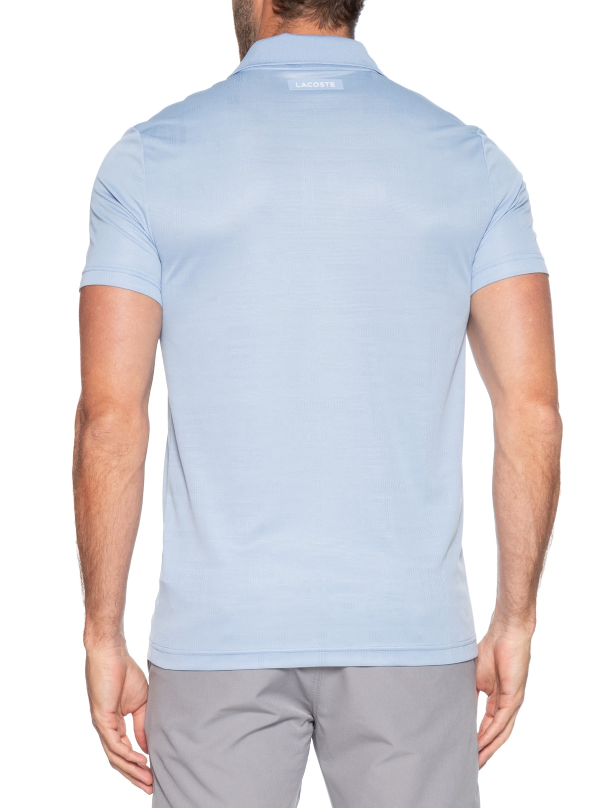 Polo Slim Fit Jacquard Jersey Azul Lacoste