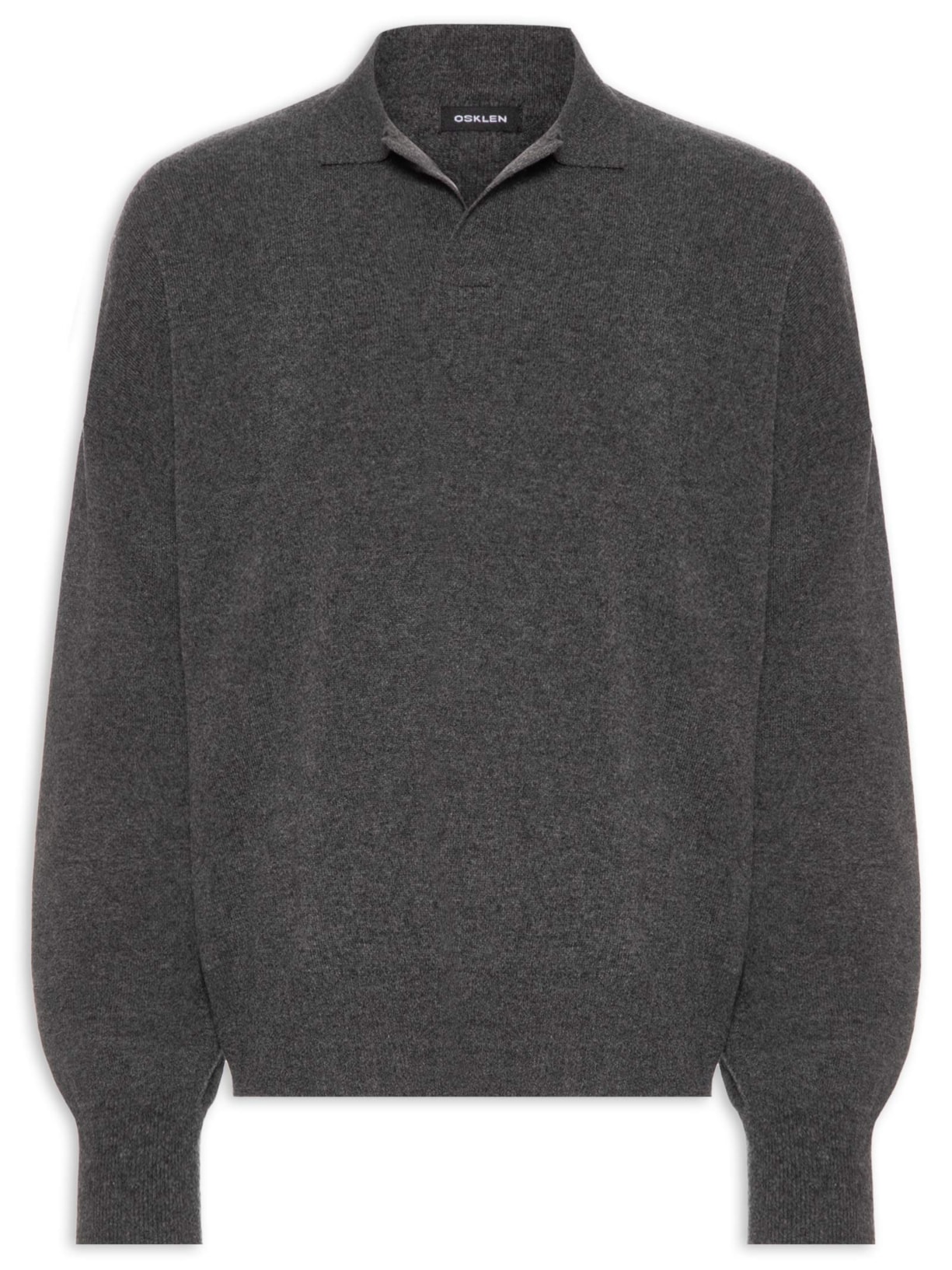 Polo Tricot Over Cashmere Masculina Cinza Osklen