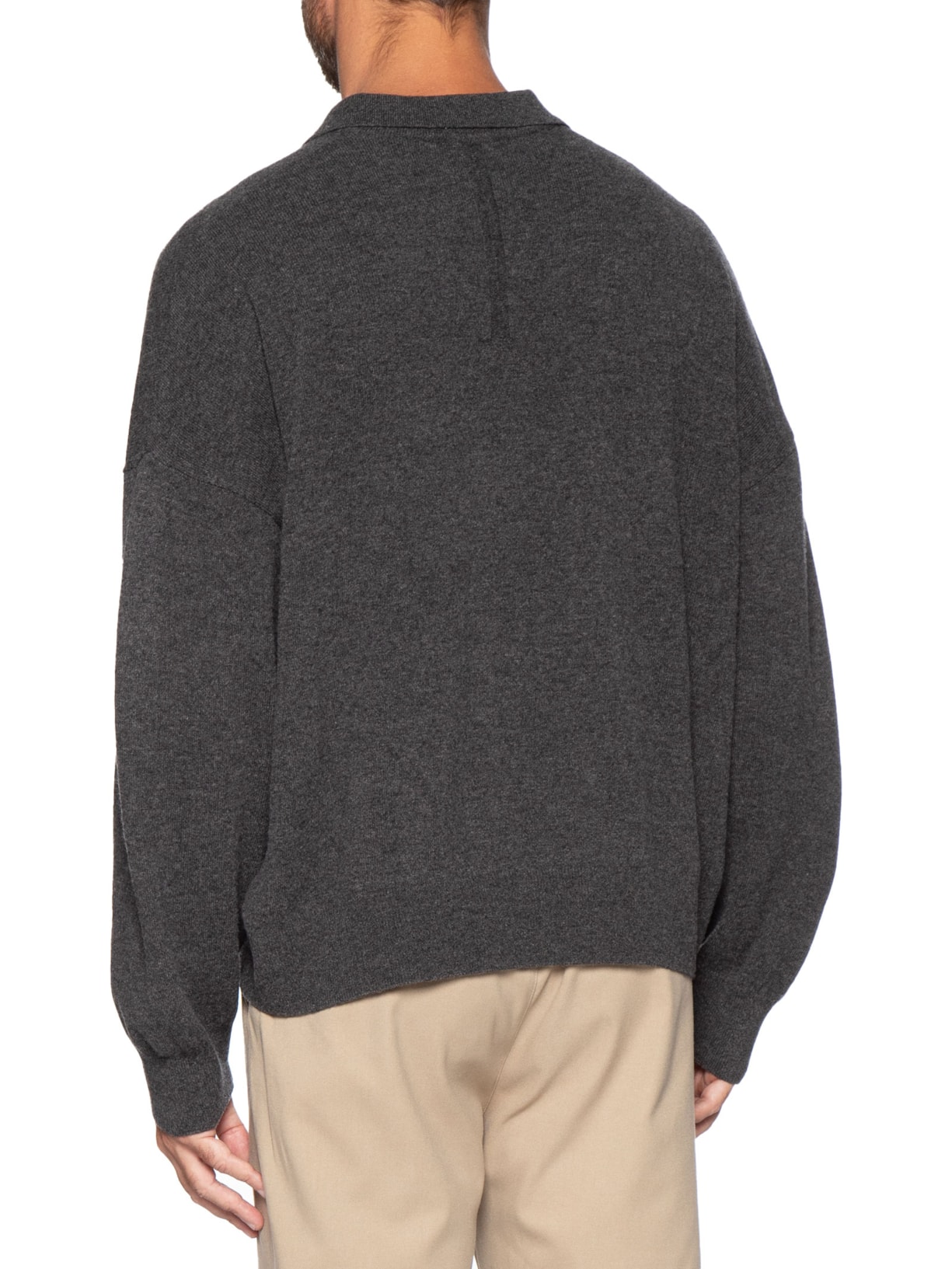Polo Tricot Over Cashmere Masculina Cinza Osklen