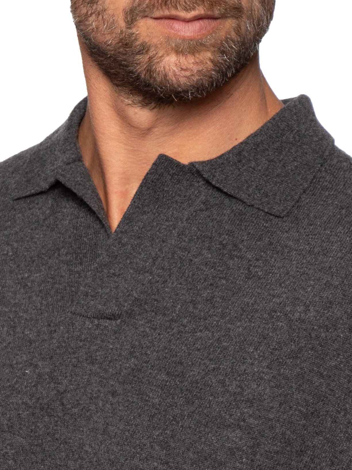Polo Tricot Over Cashmere Masculina Cinza Osklen