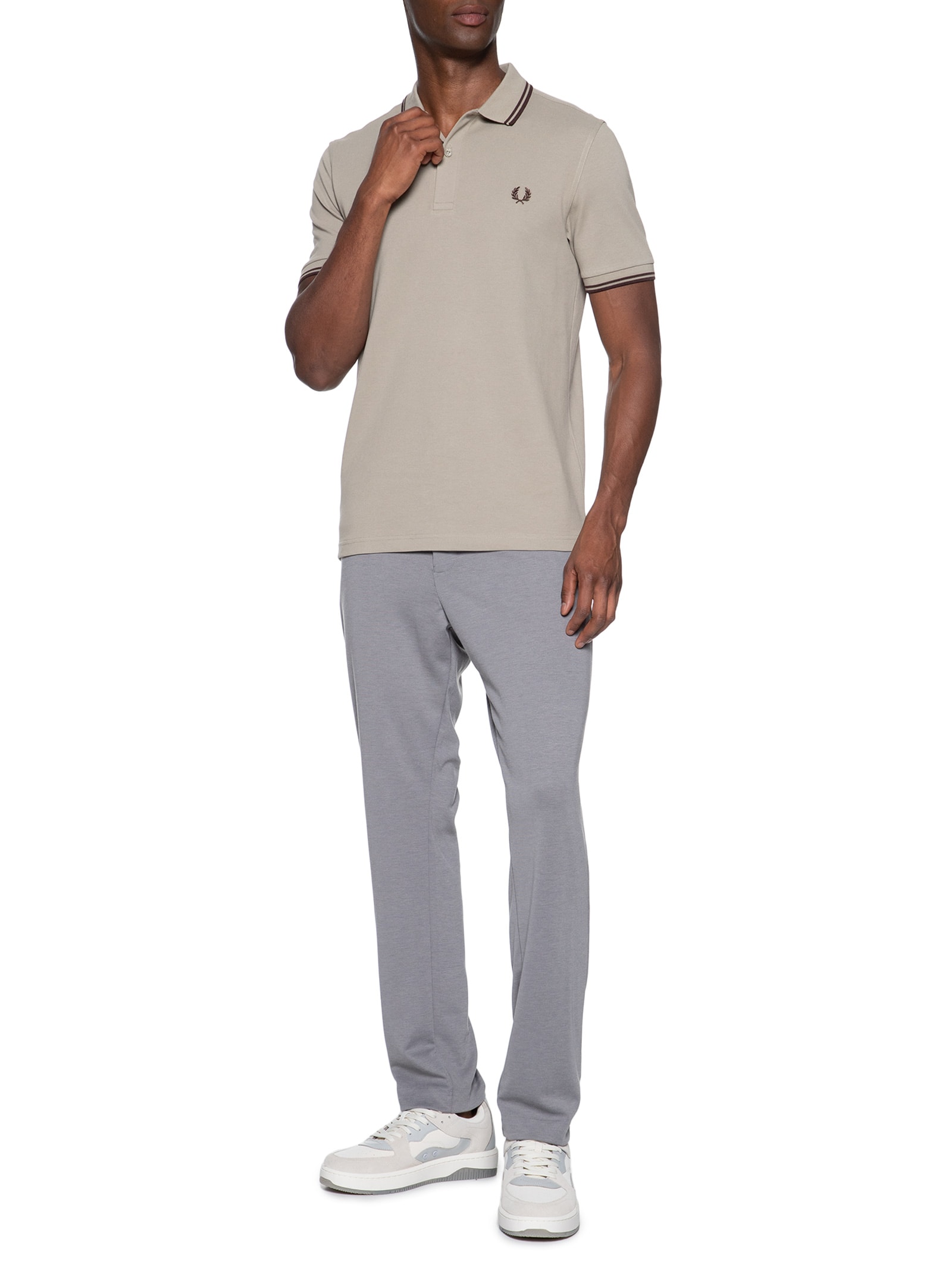 Fred Perry - Polo Twin Tipped Fred Perry Shirt - Cinza