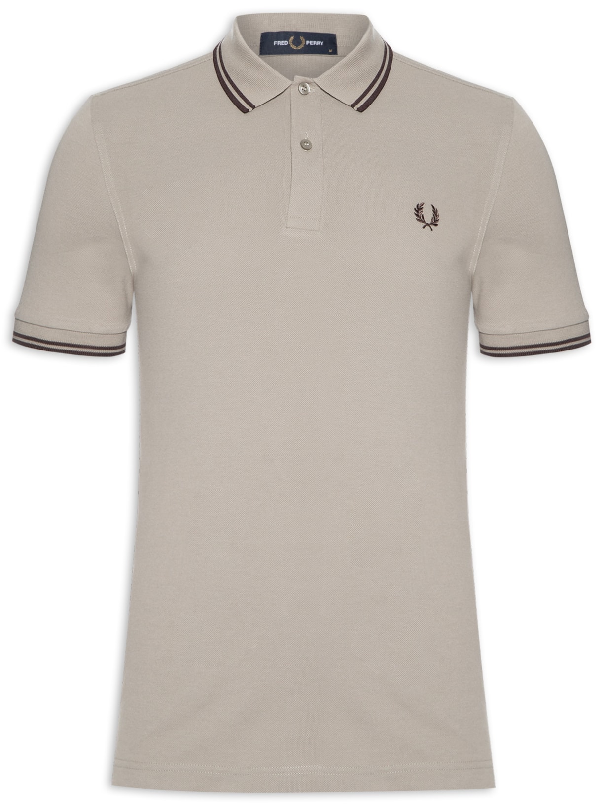 Polo Twin Tipped Fred Perry Shirt - Cinza