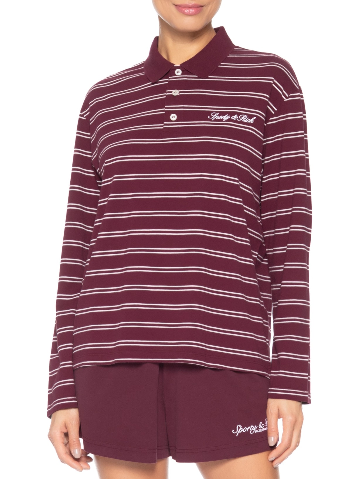 Polo Unissex Signature Logo Easy – Vermelho Sporty & Rich