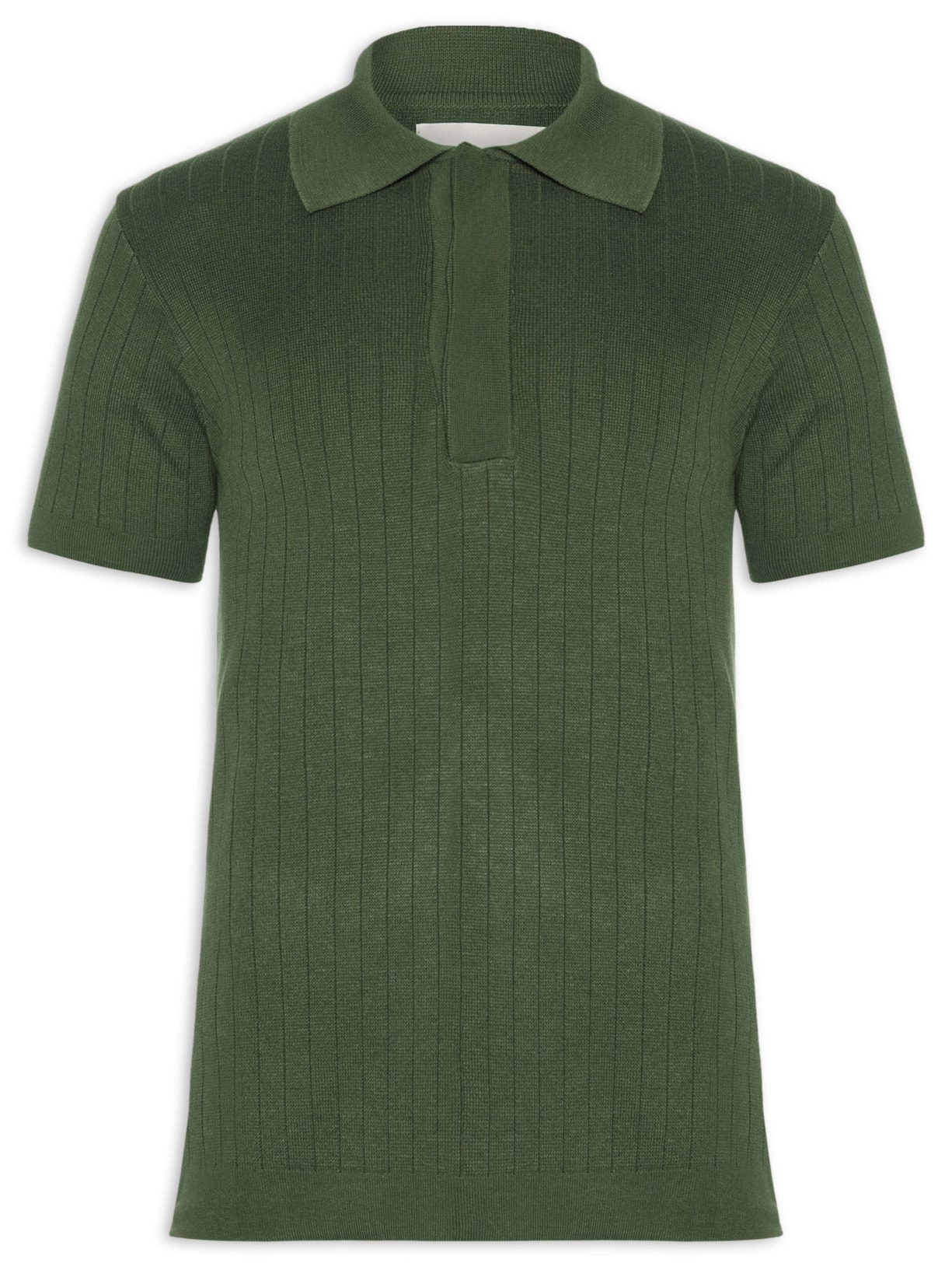 Polo Unissex Tricot Canelada Verde Misci