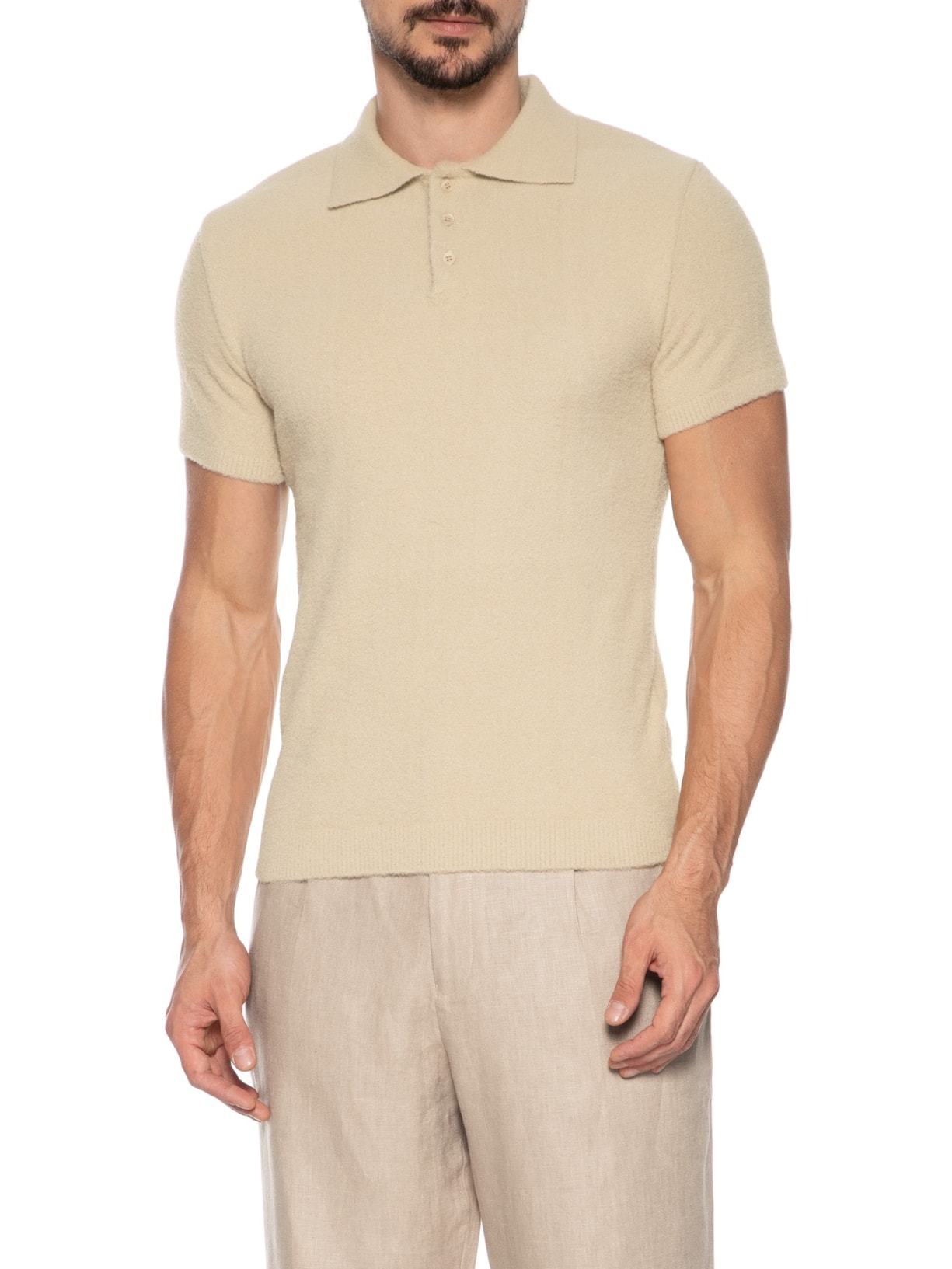 Polo Unissex Tricot Toronto Bege Cohí