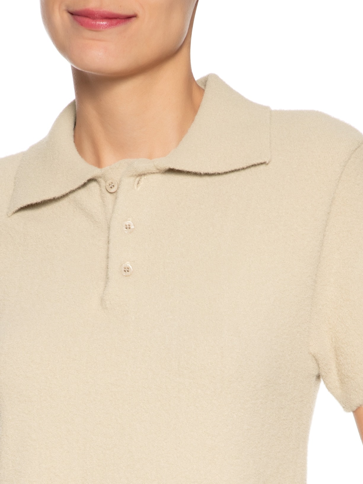 Polo Unissex Tricot Toronto Bege Cohí