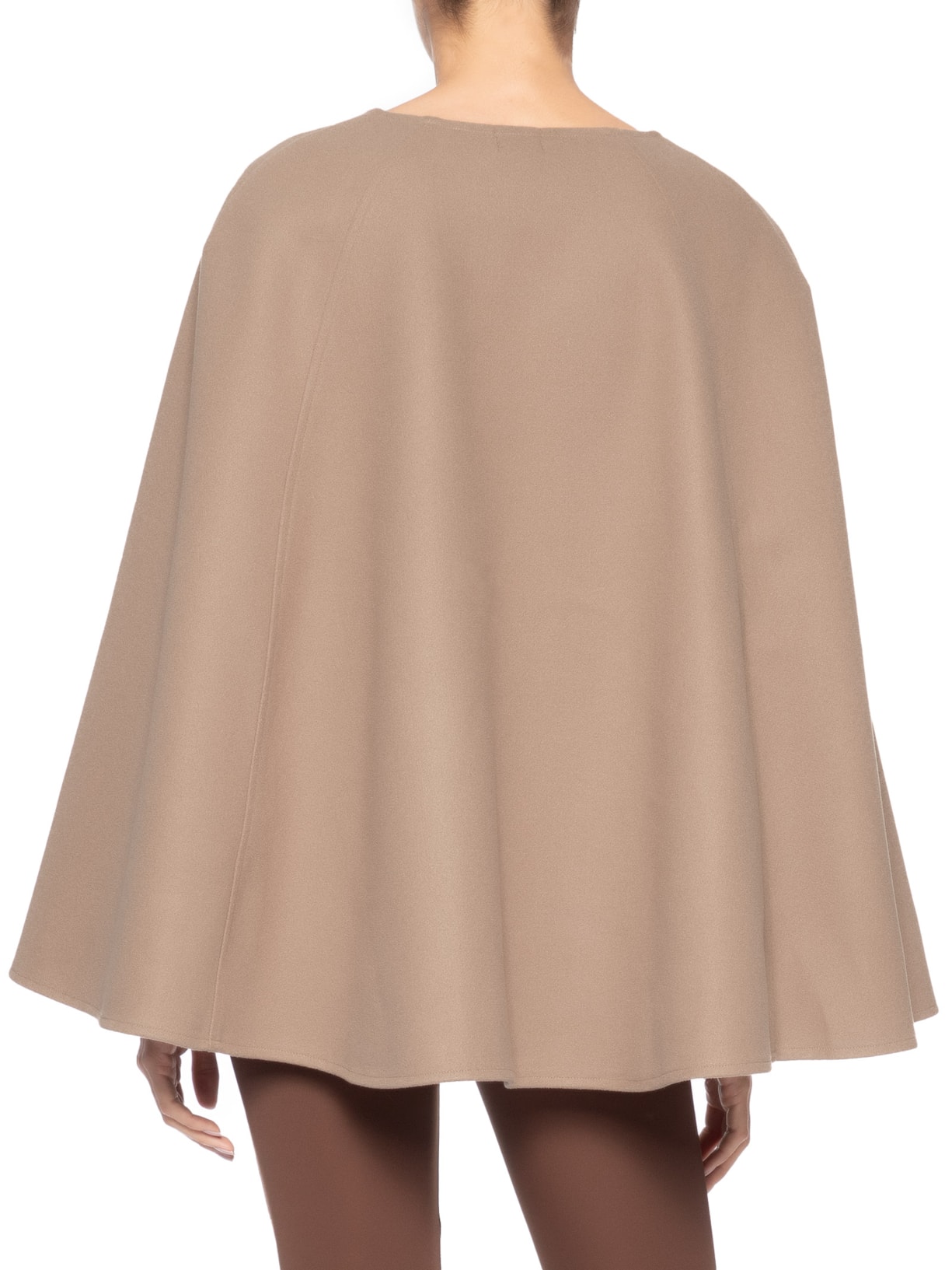 Poncho Feminino Amplo Com Botões Frontais Bege '2Essential