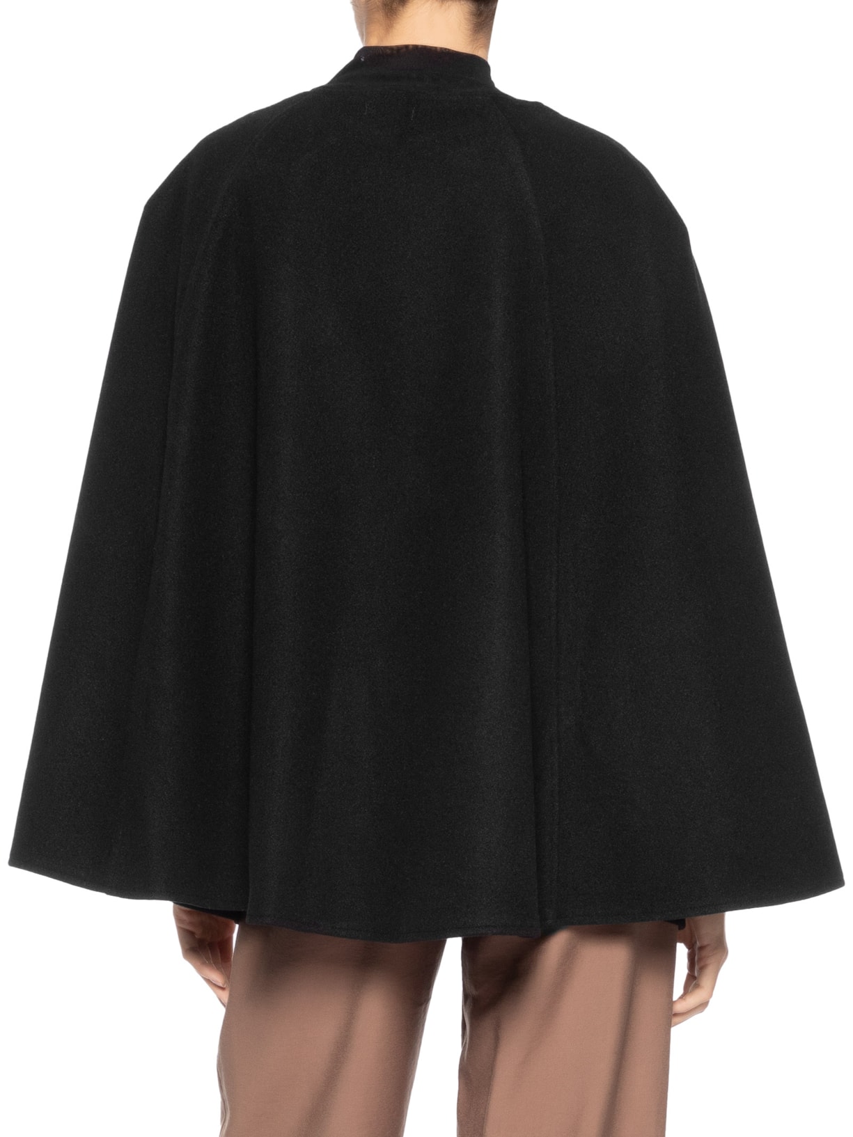 Poncho Feminino Amplo Com Botões Frontais Preto '2Essential