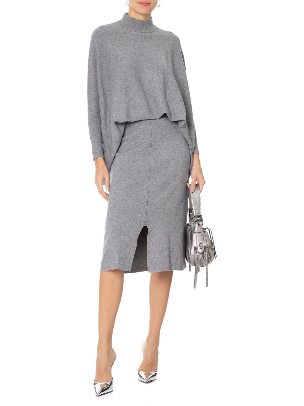 Poncho Feminino Andressa II Cinza Le Lis