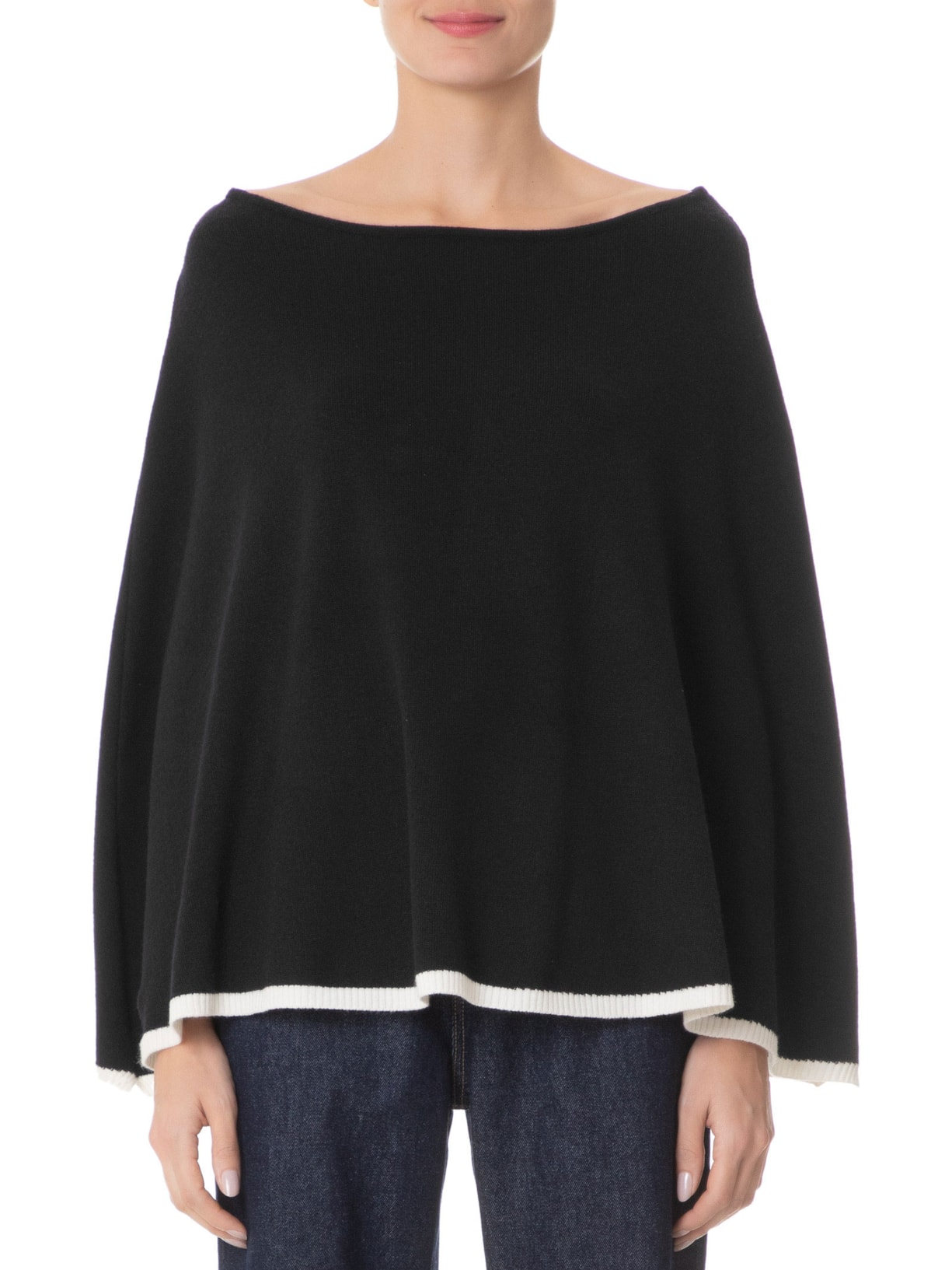 Poncho Feminino Bicolor Preto Iorane