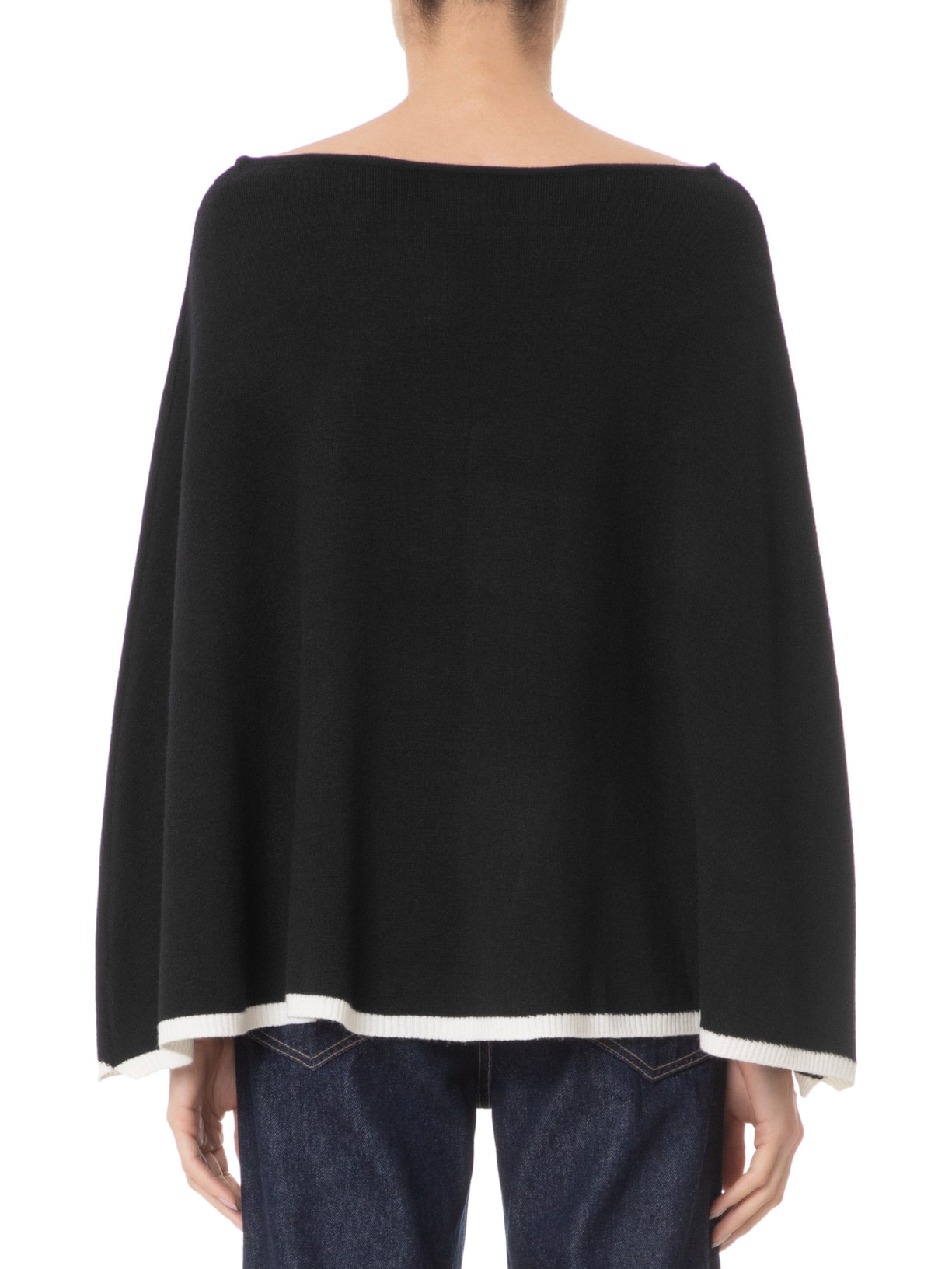 Poncho Feminino Bicolor Preto Iorane