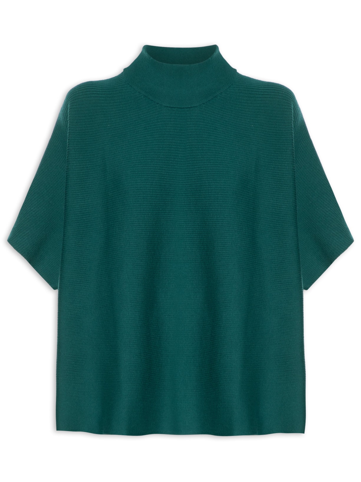 Poncho Feminino Gola Alta - Verde