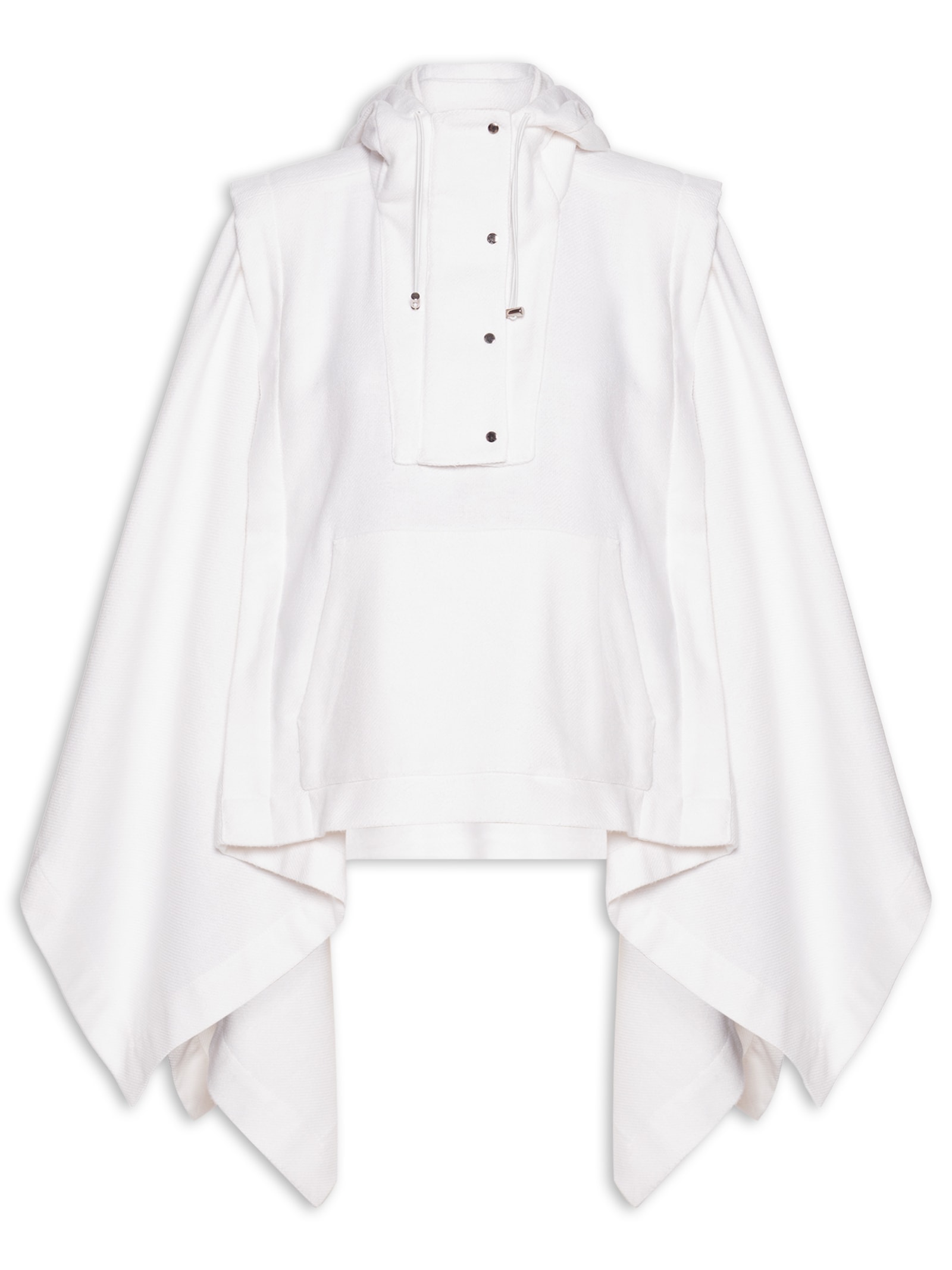 Poncho Feminino Gola Dupla - Branco - Andrea Marques