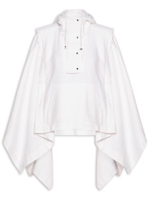 Poncho Feminino Gola Dupla - Branco