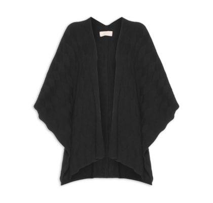Poncho Feminino Jacque - Preto