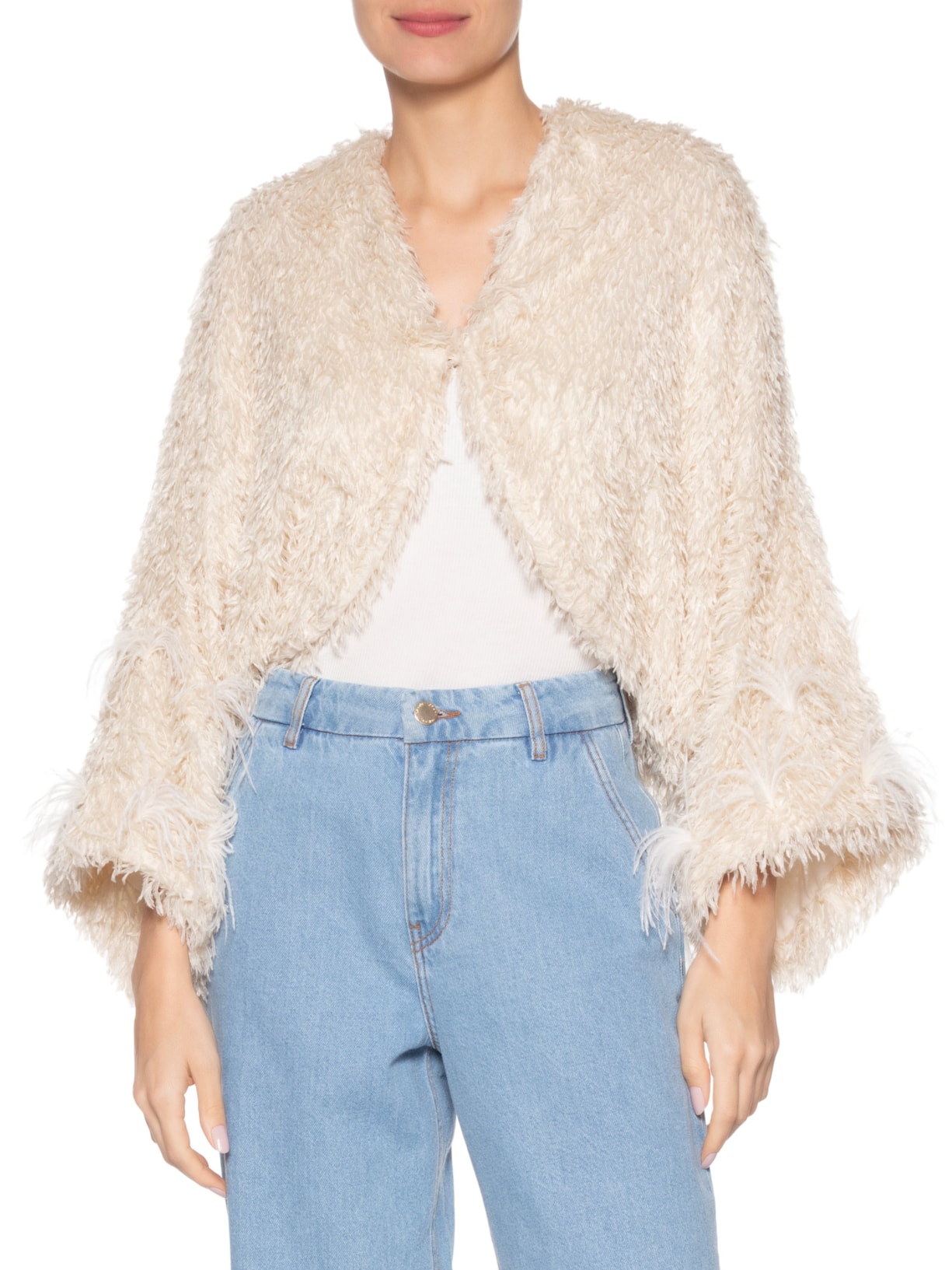 Poncho Feminino Leona Off White Iorane