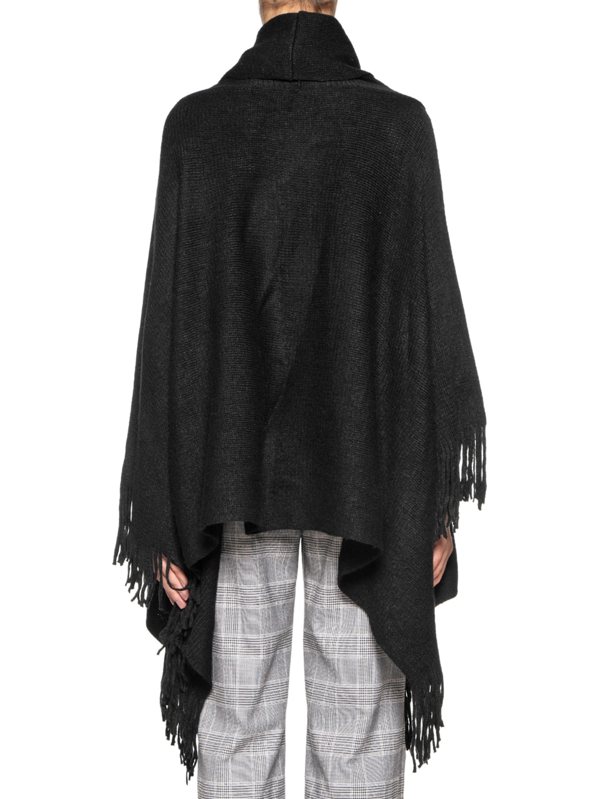 Poncho Feminino Monica Black Preto  Le Lis