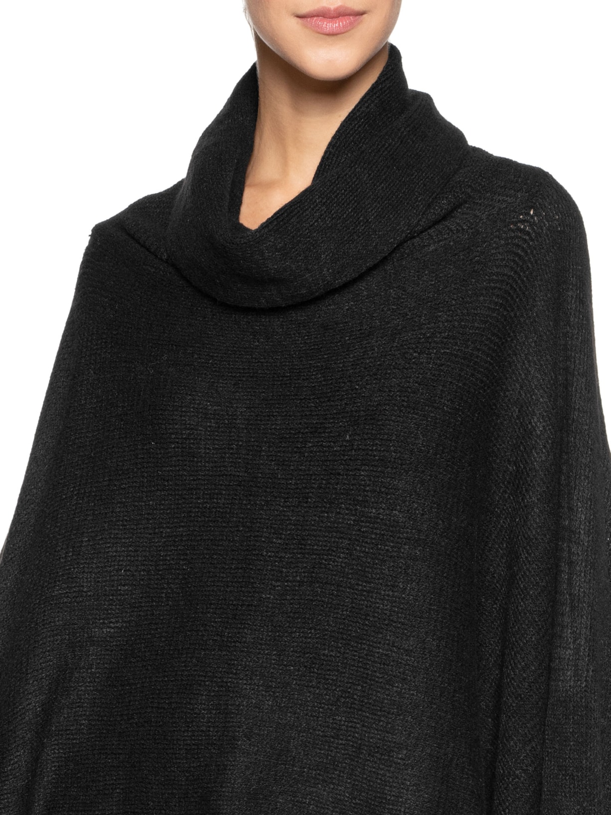 Poncho Feminino Monica Black Preto  Le Lis