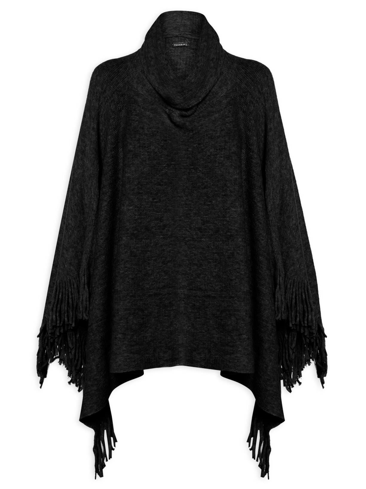 Poncho Feminino Monica Black Preto  Le Lis